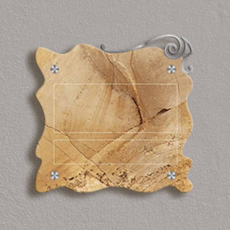 Designer Yellow Jaisalmer Stone Apartment Nameplate - Image 2