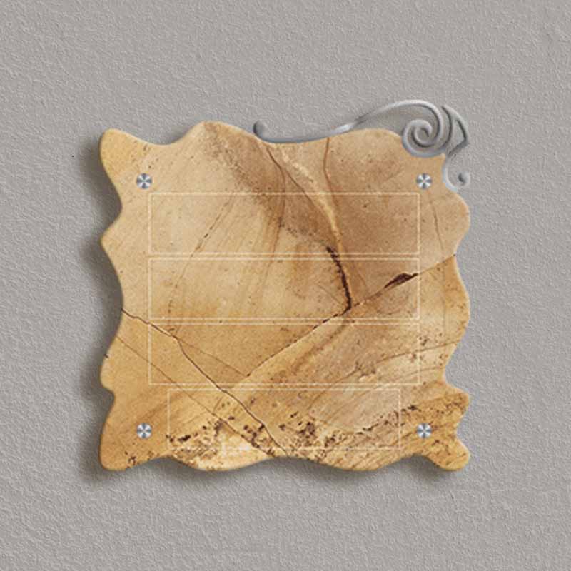 Designer Yellow Jaisalmer Stone Apartment Nameplate - Image 4