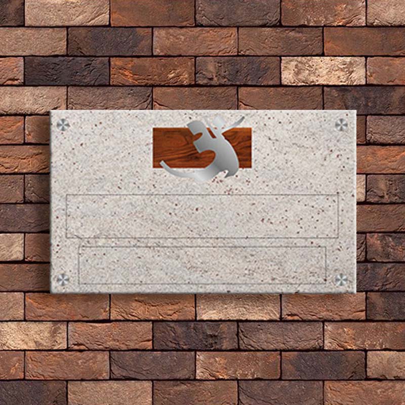 Kashmiri White Stone with Om Design - Image 3