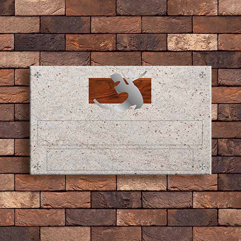 Kashmiri White Stone with Om Design - Image 2