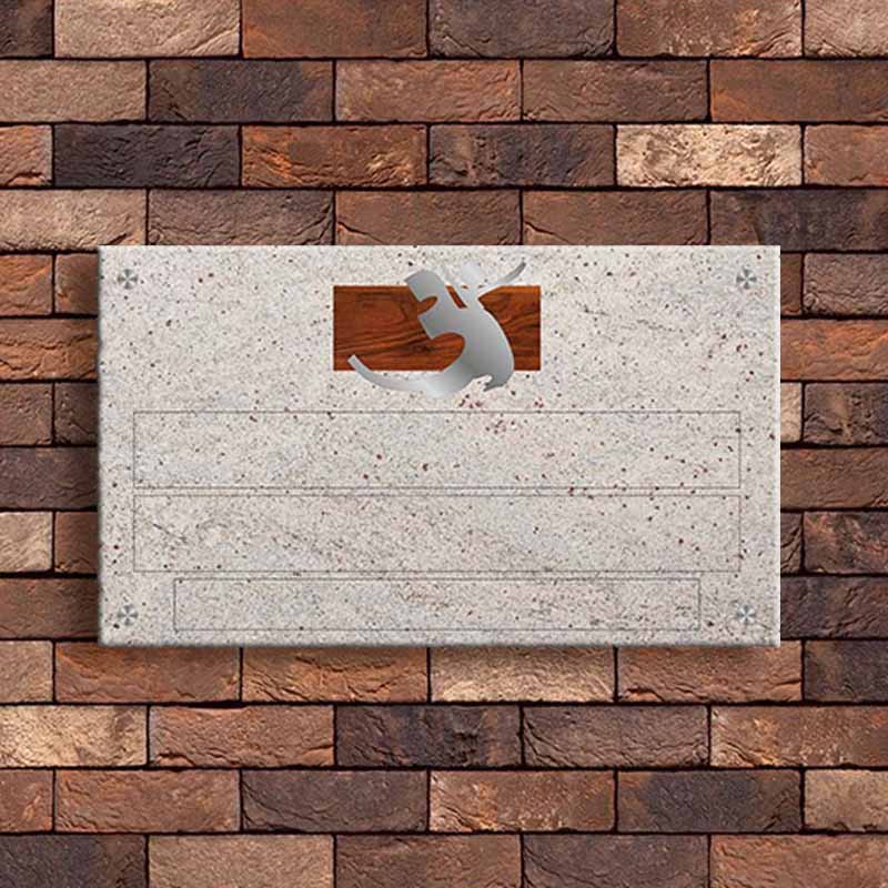 Kashmiri White Stone with Om Design - Image 4