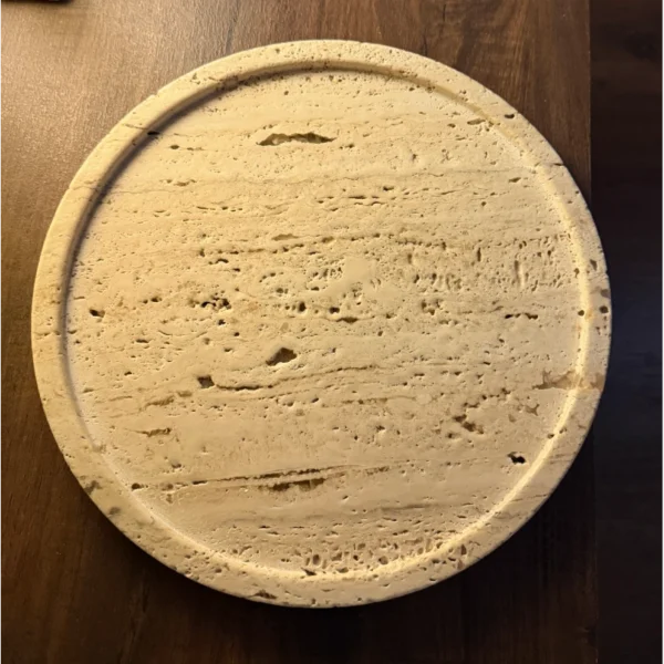 Earth Round Tray in Travertine – The Signage Art